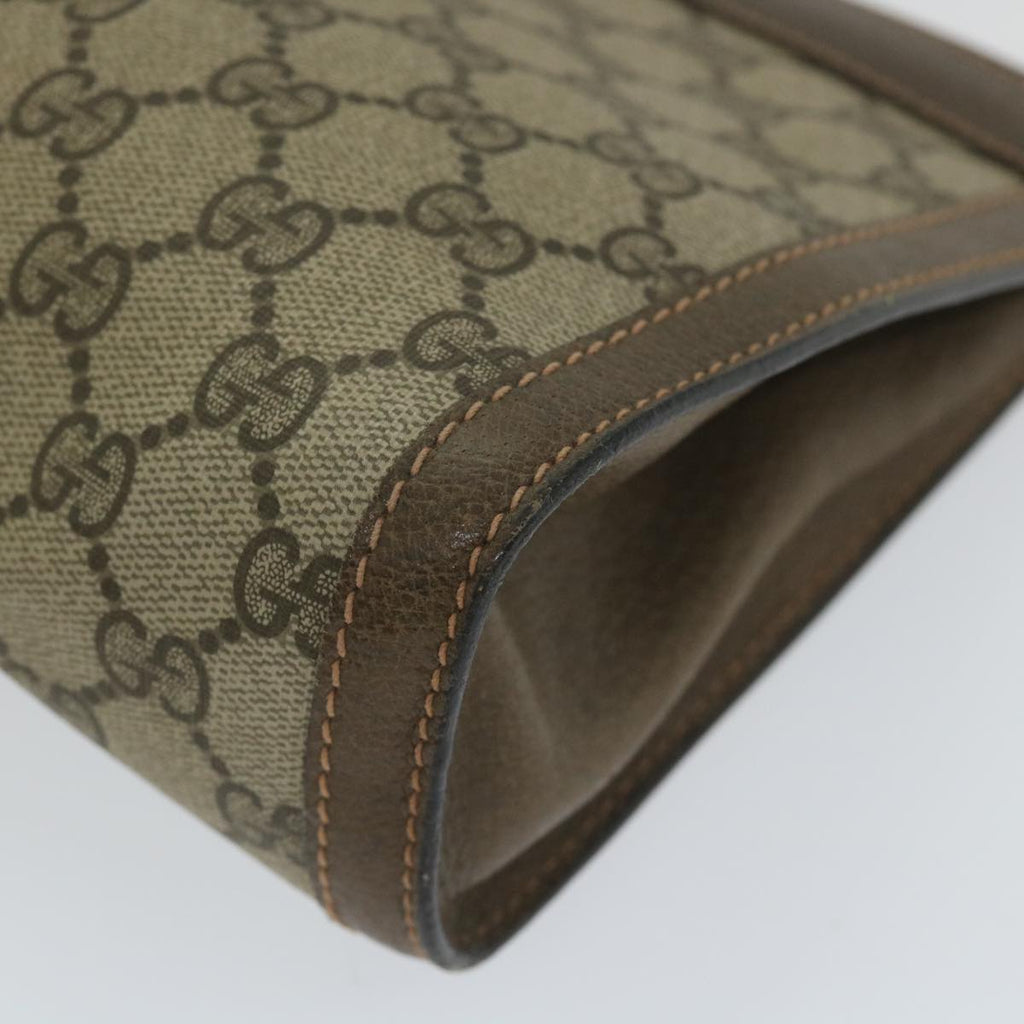 GUCCI GG Supreme Web Sherry Line Clutch Bag Beige Red 89 01 002 th4184
