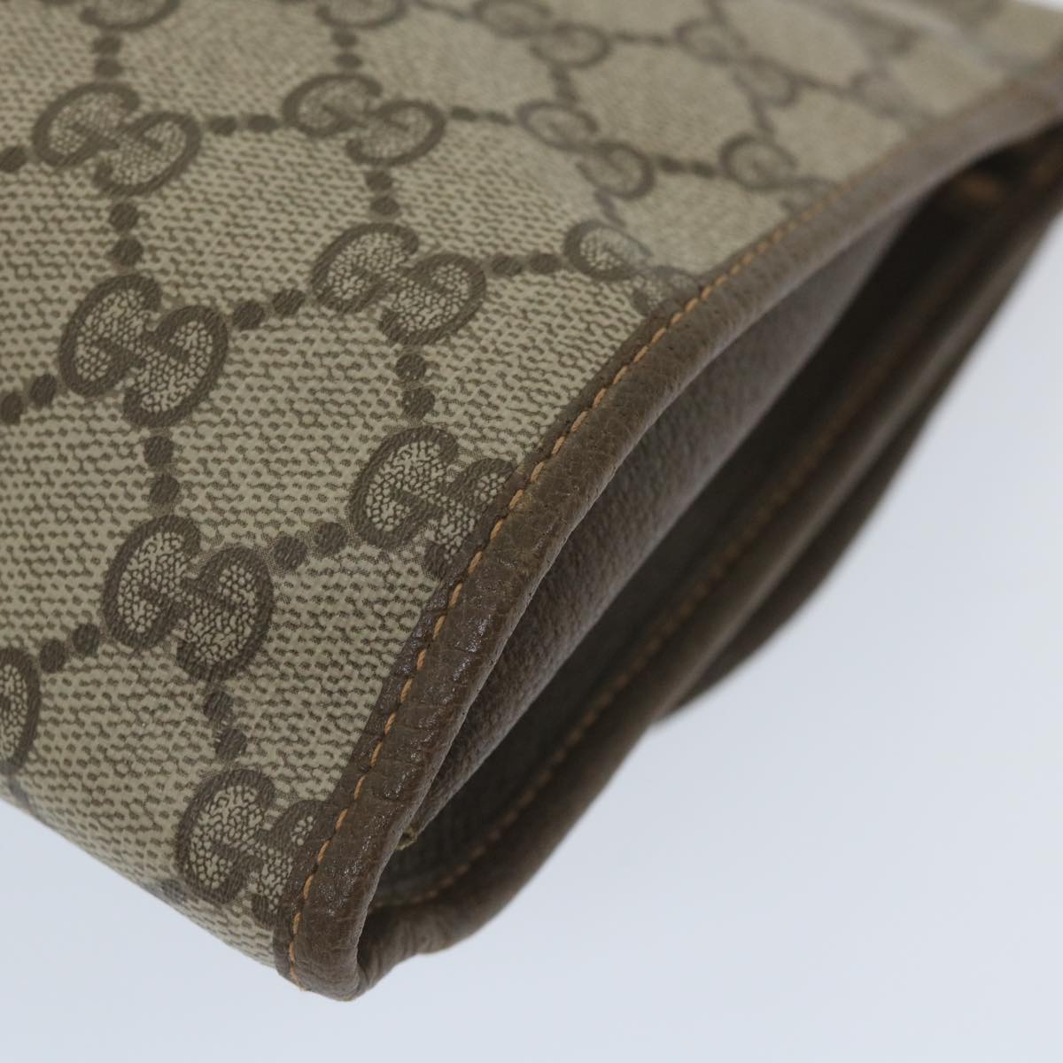 GUCCI GG Supreme Web Sherry Line Clutch Bag Beige Red 89 01 030 th4185