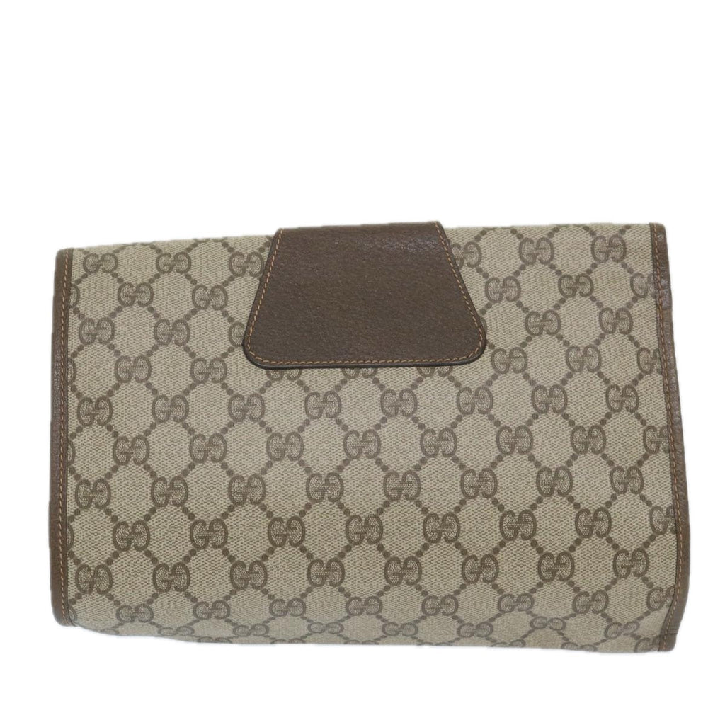 GUCCI GG Supreme Web Sherry Line Clutch Bag Beige Red 89 01 030 th4185