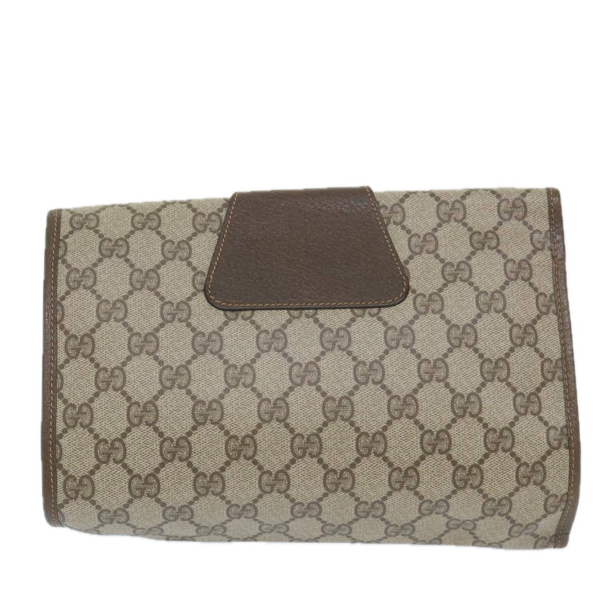 GUCCI GG Supreme Web Sherry Line Clutch Bag Beige Red 89 01 030 th4185