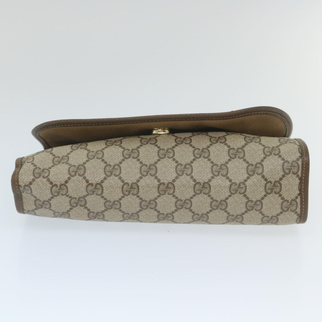 GUCCI GG Supreme Web Sherry Line Clutch Bag Beige Red 89 01 030 th4185