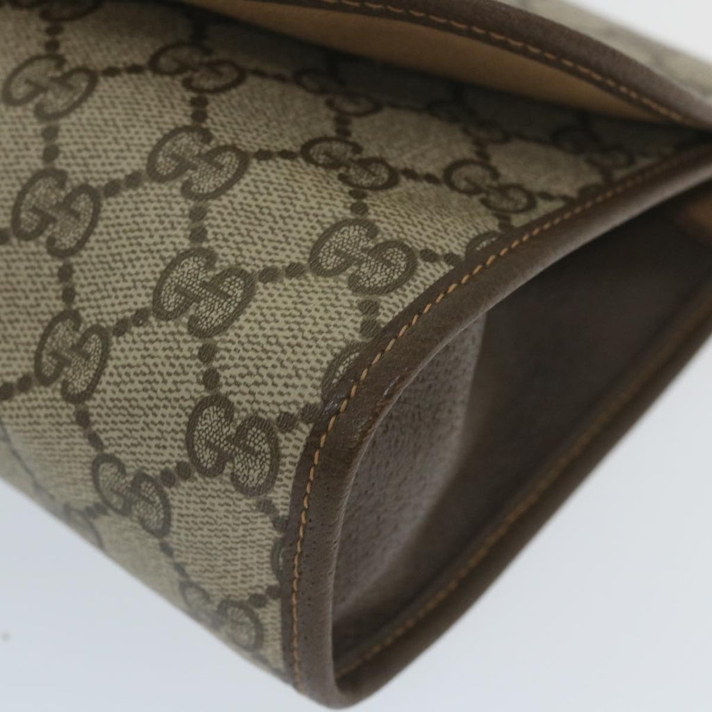 GUCCI GG Supreme Web Sherry Line Clutch Bag Beige Red 89 01 030 th4185