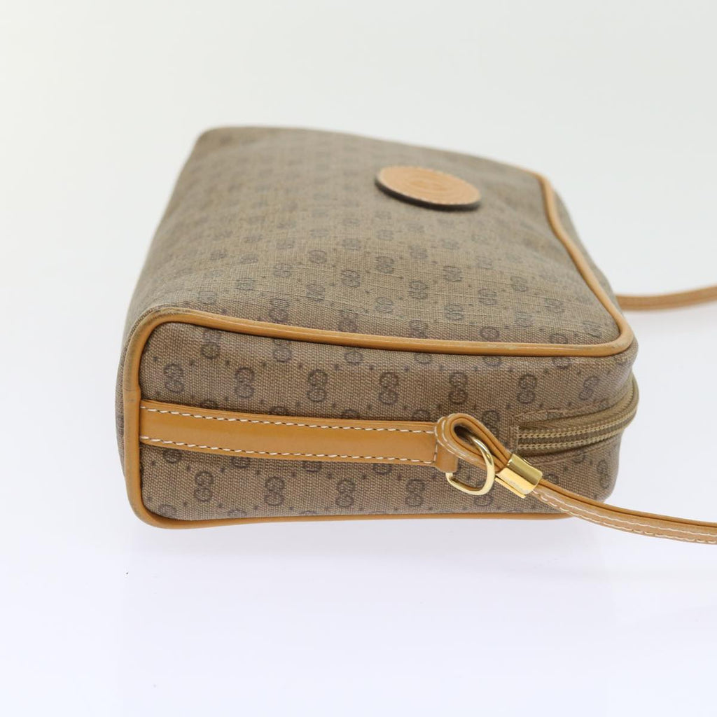 GUCCI Micro GG Supreme Shoulder Bag PVC Leather Beige th4191