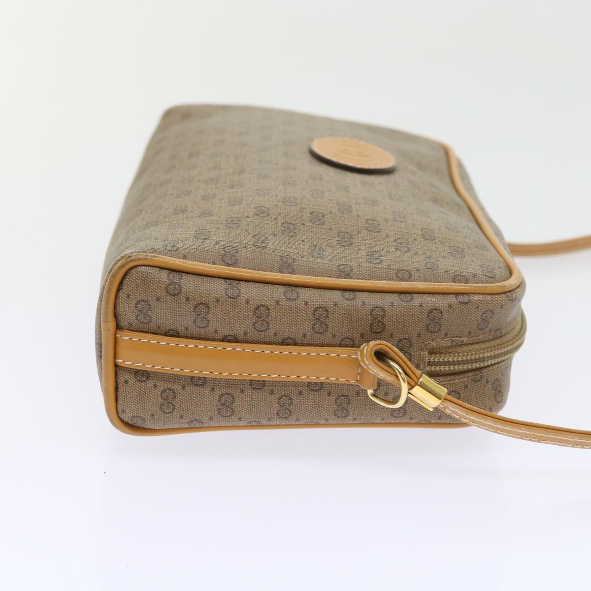 GUCCI Micro GG Supreme Shoulder Bag PVC Leather Beige th4191