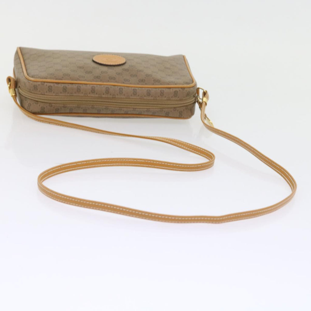 GUCCI Micro GG Supreme Shoulder Bag PVC Leather Beige th4191