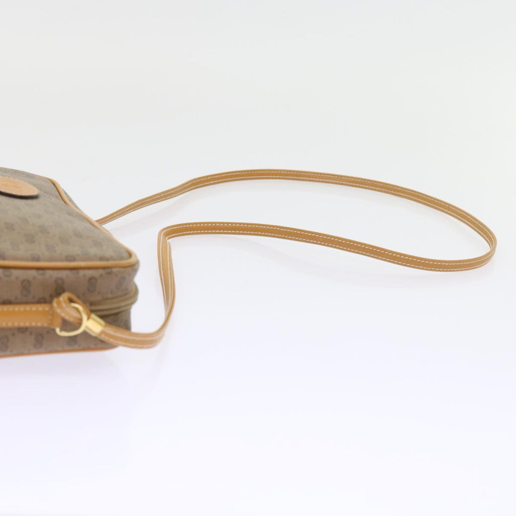 GUCCI Micro GG Supreme Shoulder Bag PVC Leather Beige th4191
