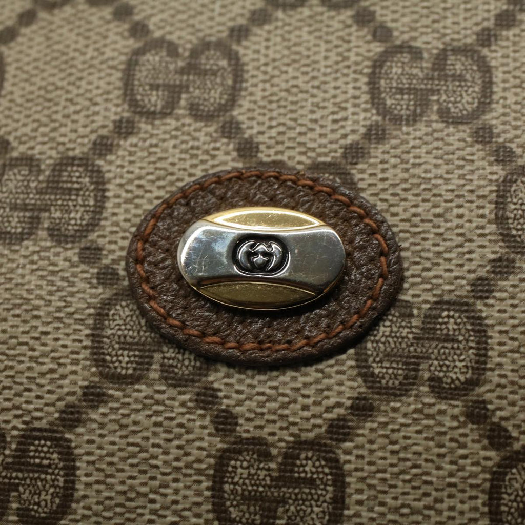 GUCCI GG Supreme Clutch Bag PVC Leather Beige 89 01 029 th4196