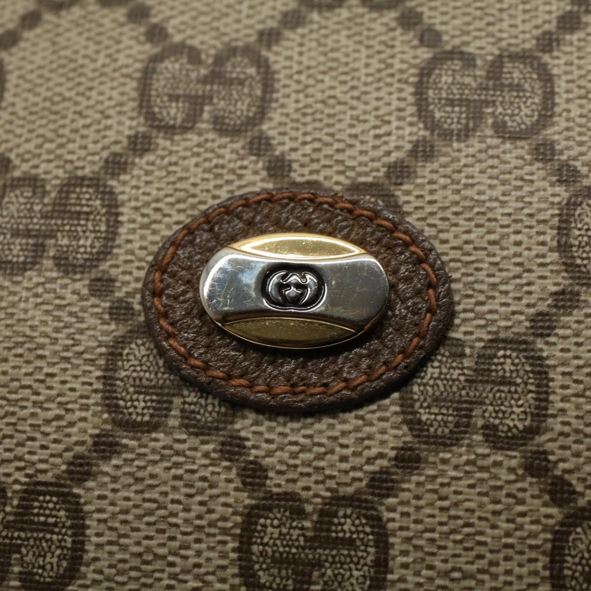 GUCCI GG Supreme Clutch Bag PVC Leather Beige 89 01 029 th4196