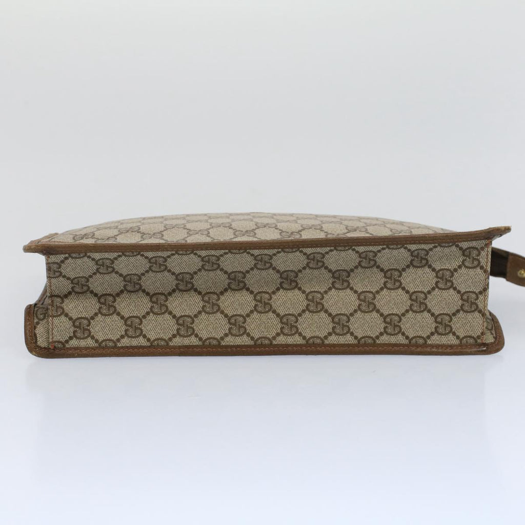 GUCCI GG Supreme Clutch Bag PVC Leather Beige 89 01 029 th4196