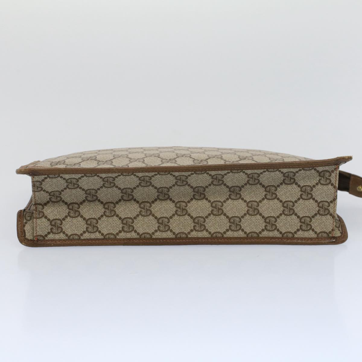 GUCCI GG Supreme Clutch Bag PVC Leather Beige 89 01 029 th4196