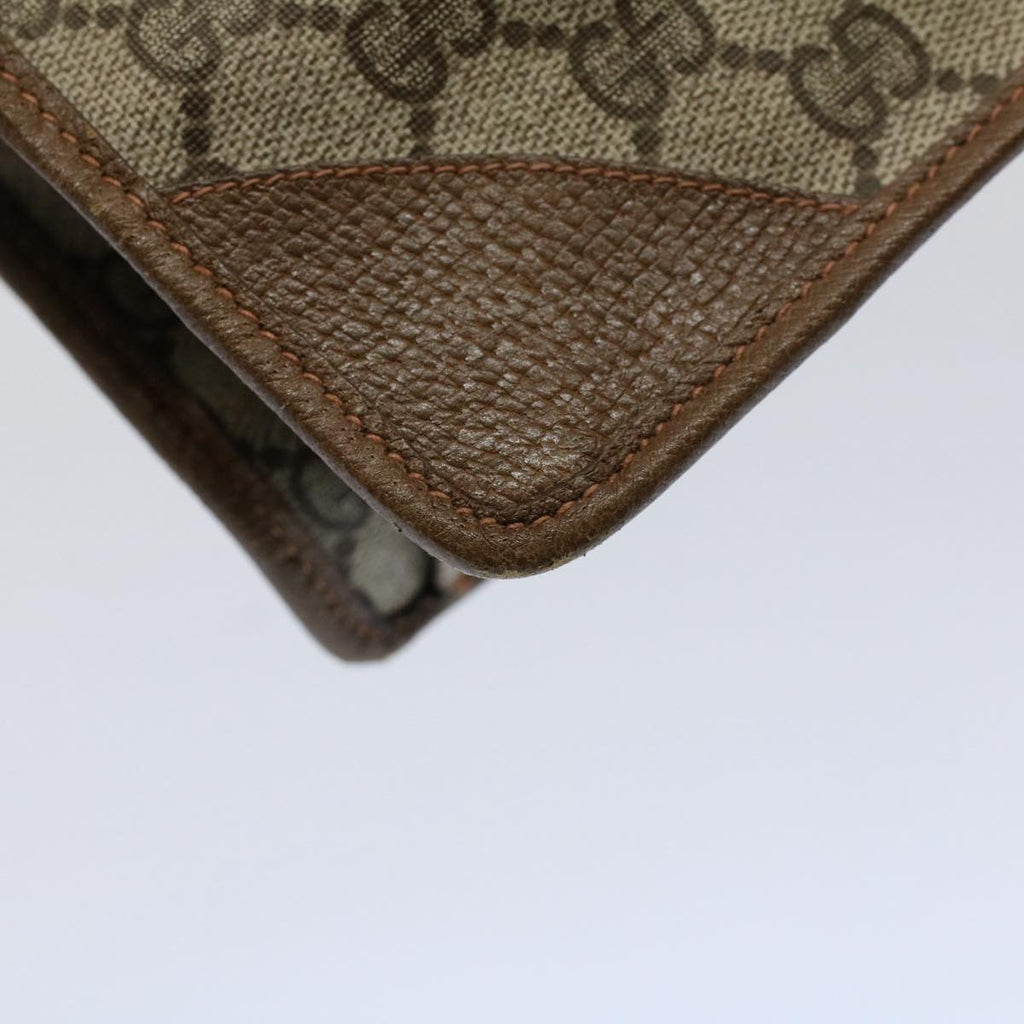 GUCCI GG Supreme Clutch Bag PVC Leather Beige 89 01 029 th4196