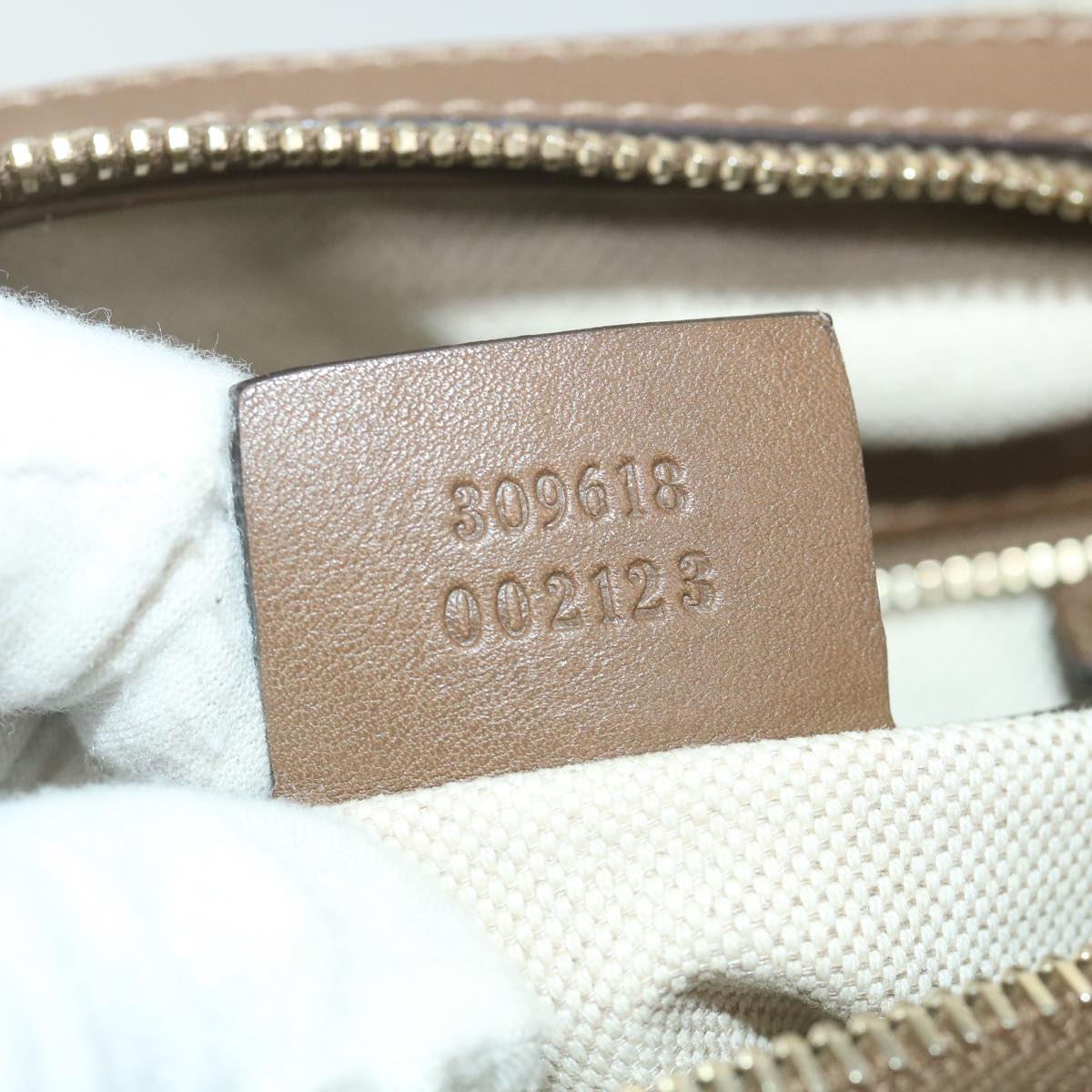 GUCCI GG Canvas Shoulder Bag Coated Canvas Beige 309618 th4197