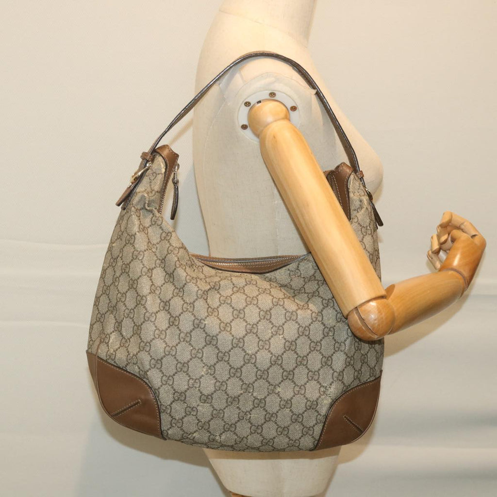 GUCCI GG Canvas Shoulder Bag Coated Canvas Beige 309618 th4197