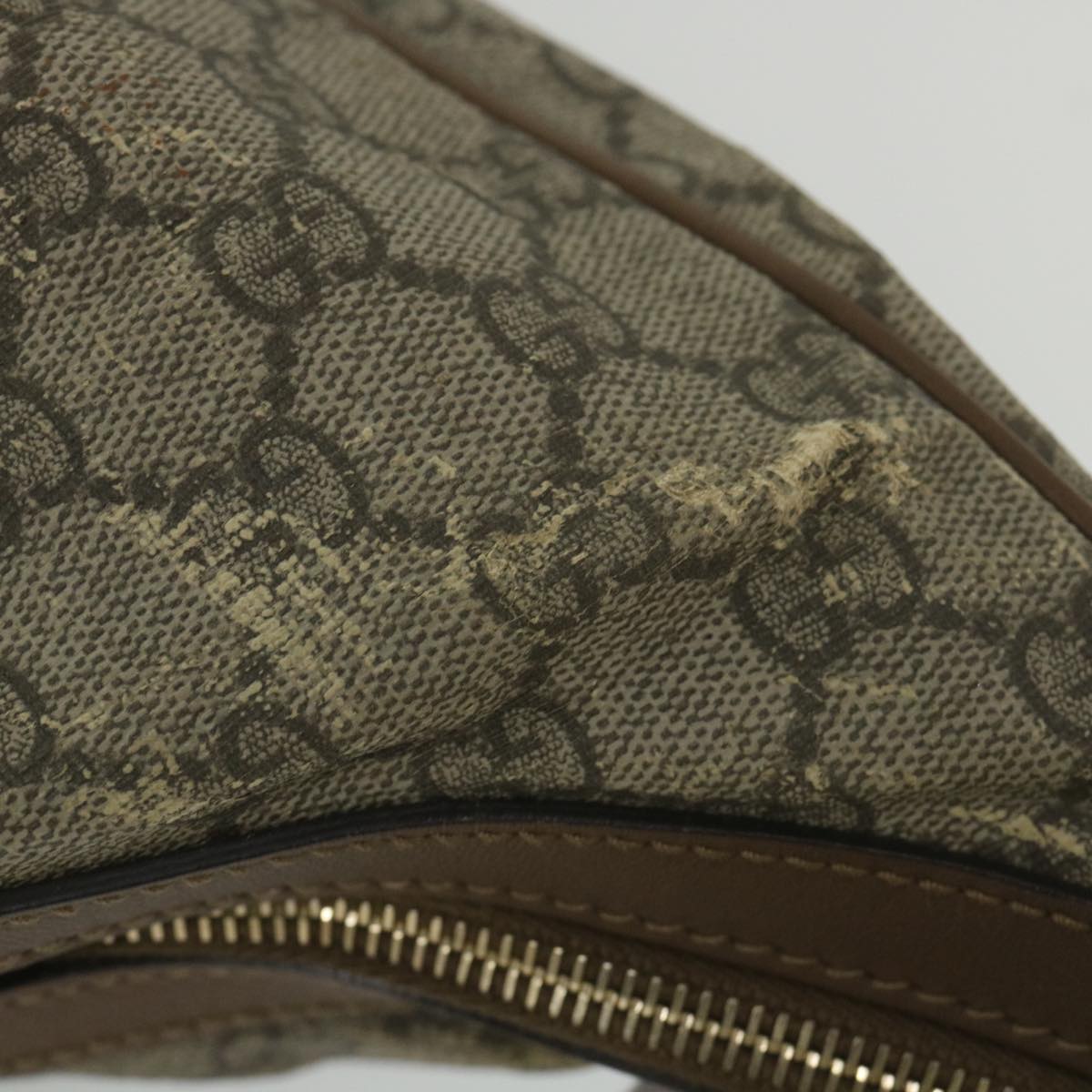 GUCCI GG Canvas Shoulder Bag Coated Canvas Beige 309618 th4197