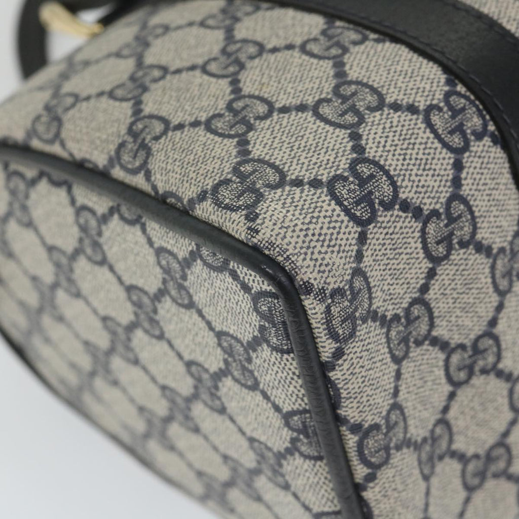 GUCCI GG Supreme Sherry Line Boston Bag Red Navy Gray 69 012 3841 th4205