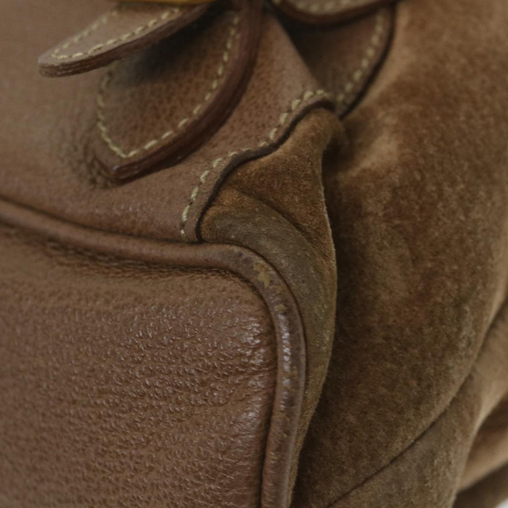 GUCCI Bamboo Backpack Suede Brown 003 1817 0016 th4222