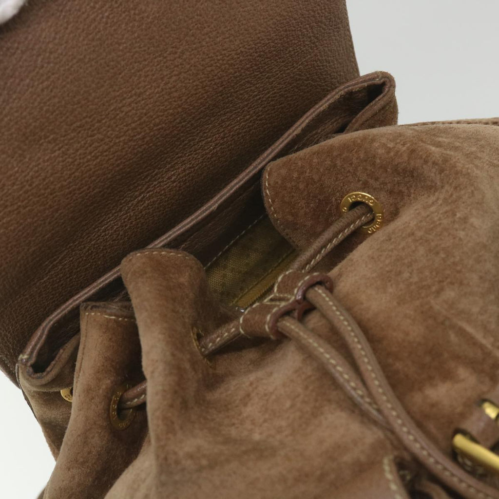 GUCCI Bamboo Backpack Suede Brown 003 1817 0016 th4222