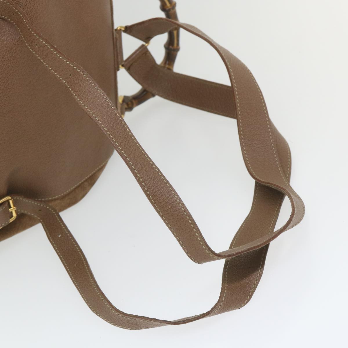 GUCCI Bamboo Backpack Suede Brown 003 1817 0016 th4222