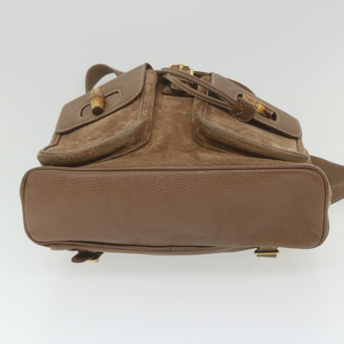 GUCCI Bamboo Backpack Suede Brown 003 1817 0016 th4222