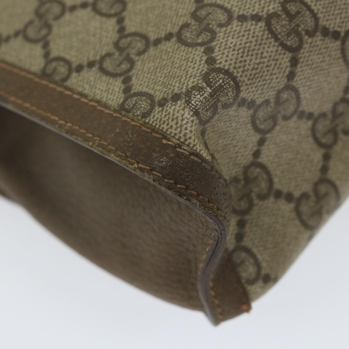 GUCCI GG Supreme Web Sherry Line Clutch Bag Beige Red 89 01 033 th4233