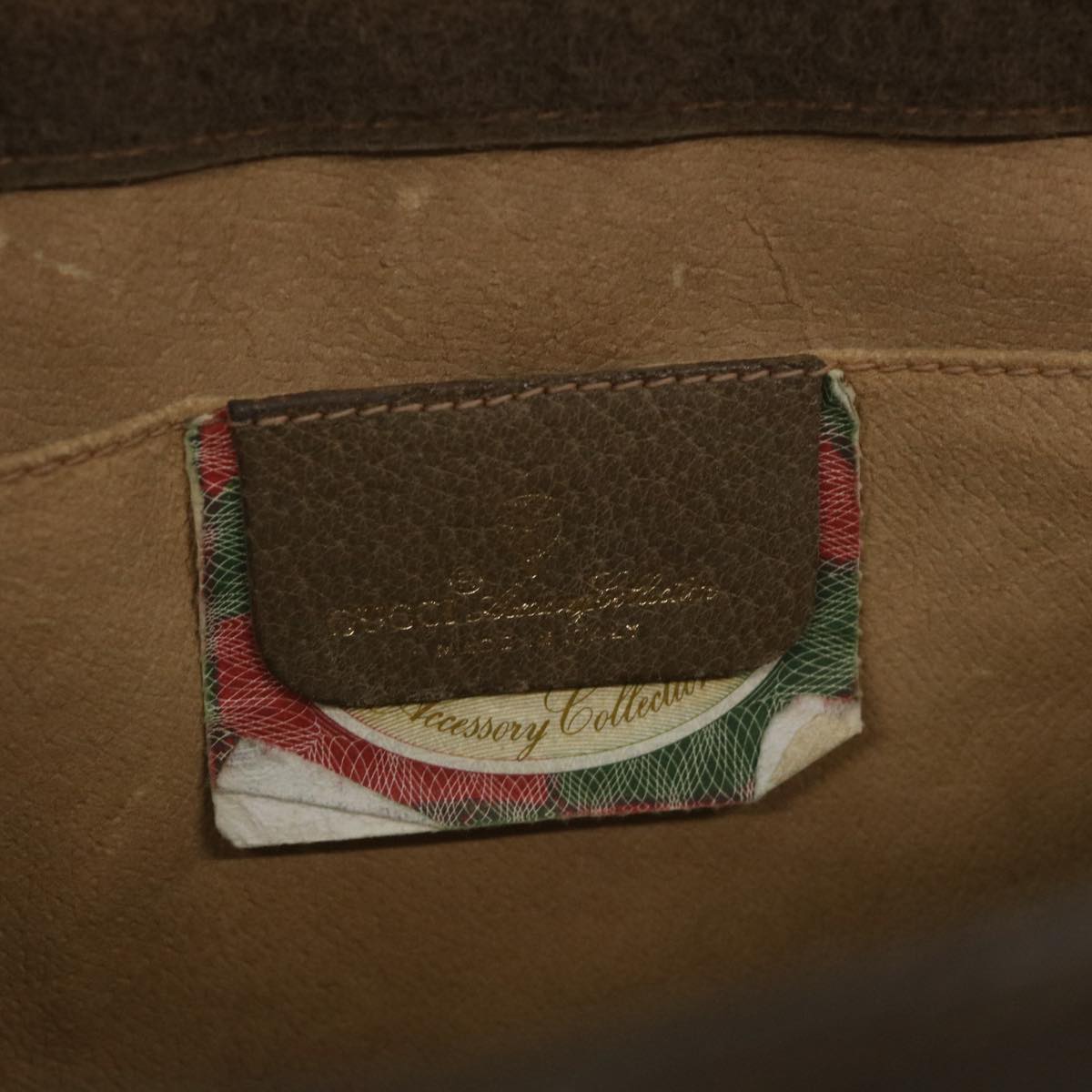 GUCCI GG Supreme Web Sherry Line Clutch Bag Beige Red 89 01 033 th4233