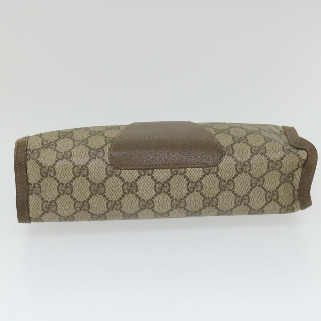 GUCCI GG Supreme Web Sherry Line Clutch Bag Beige Red 89 01 033 th4233