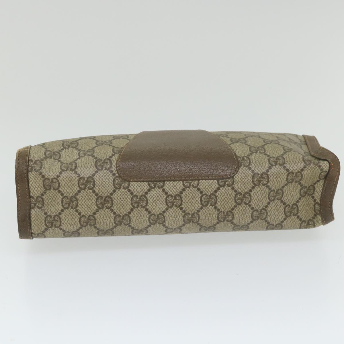 GUCCI GG Supreme Web Sherry Line Clutch Bag Beige Red 89 01 033 th4233