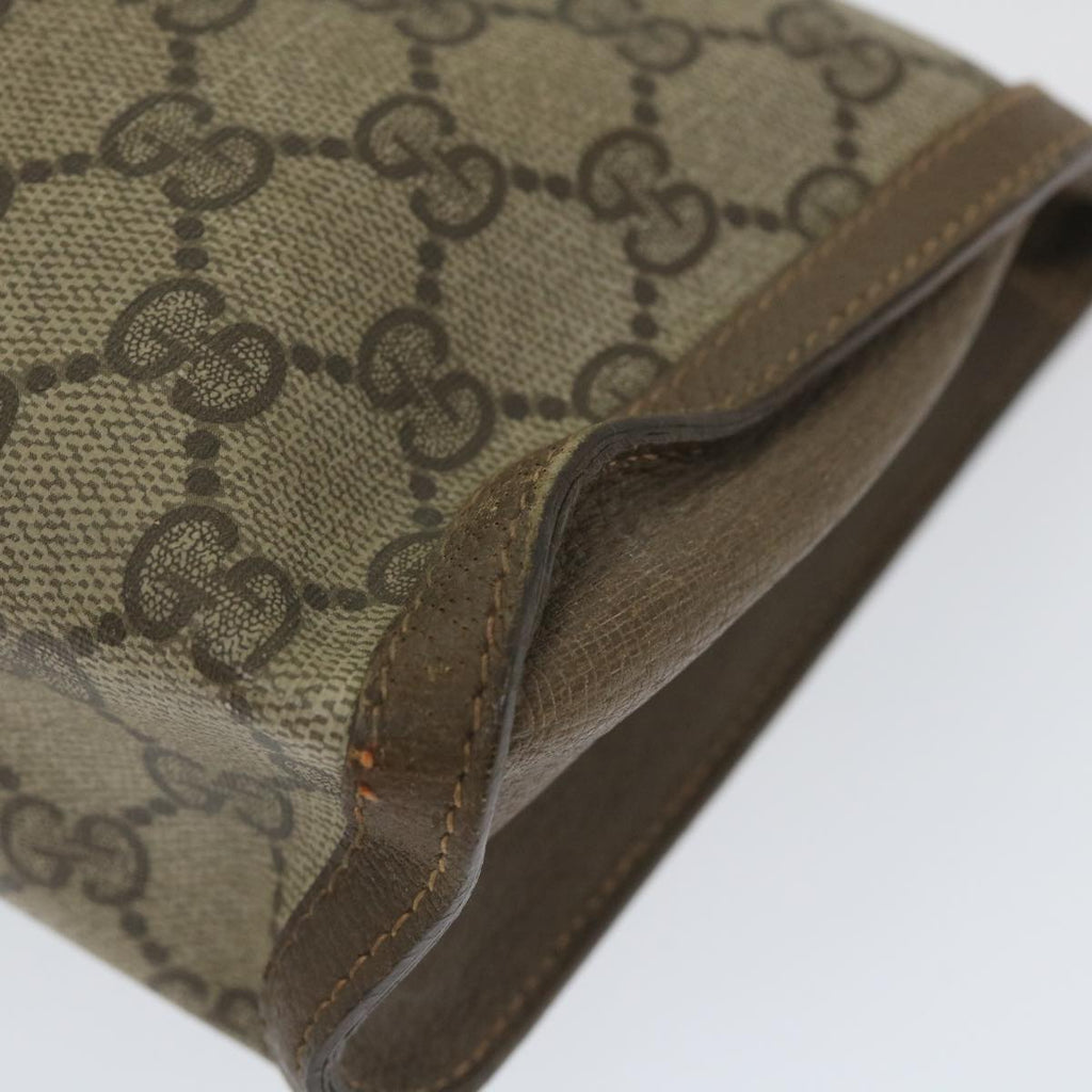 GUCCI GG Supreme Web Sherry Line Clutch Bag Beige Red 89 01 033 th4233