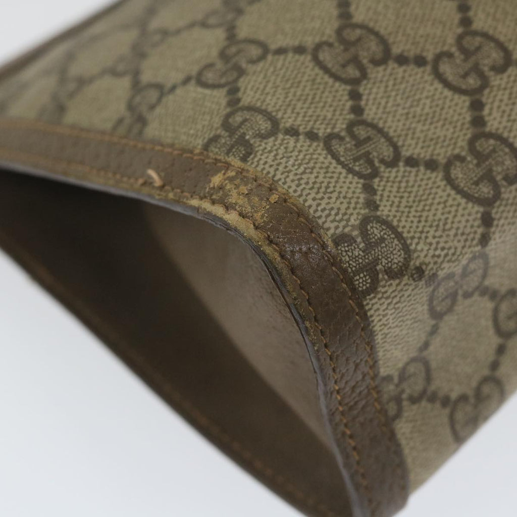 GUCCI GG Supreme Web Sherry Line Clutch Bag Beige Red 89 01 033 th4233