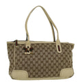 GUCCI GG Canvas Web Sherry Line Shoulder Bag Beige Red Green th4248