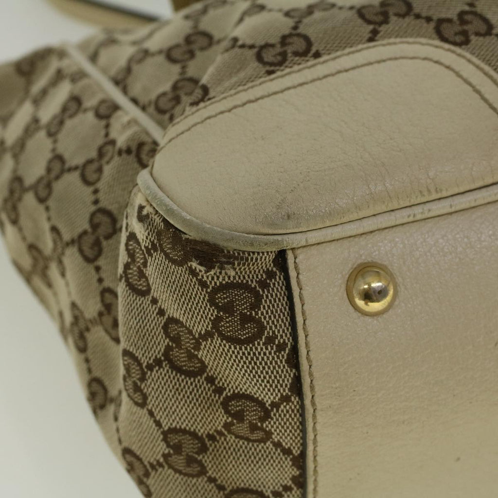 GUCCI GG Canvas Web Sherry Line Shoulder Bag Beige Red Green th4248