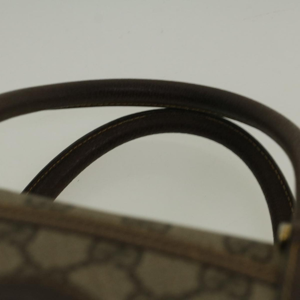 GUCCI GG Canvas Boston Bag PVC Leather Beige th4287