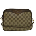 GUCCI GG Canvas Shoulder Bag PVC Leather Beige th4288