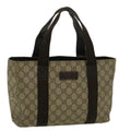 GUCCI GG Canvas Hand Bag Coated Canvas Beige 141976 th4296