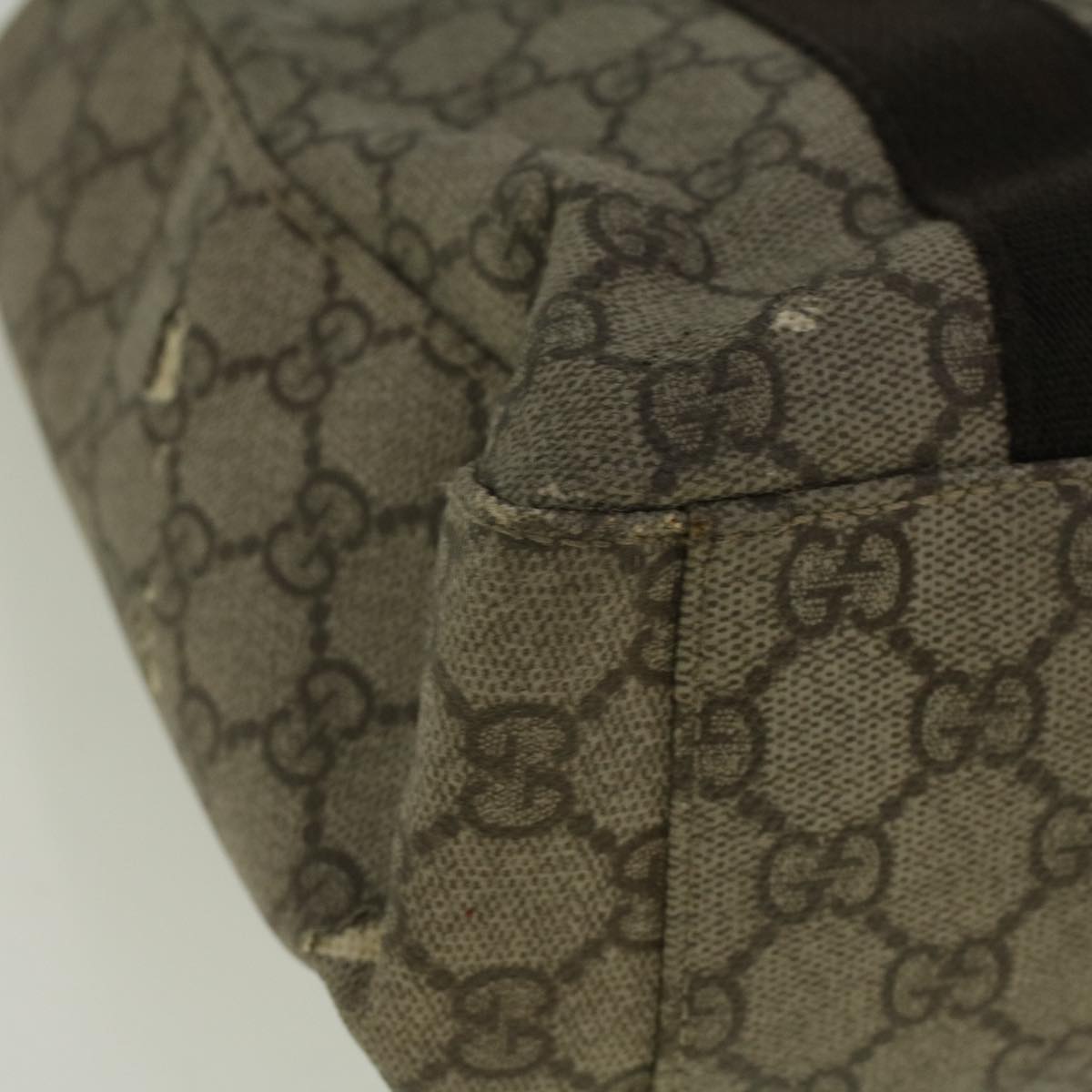 GUCCI GG Canvas Hand Bag Coated Canvas Beige 141976 th4296