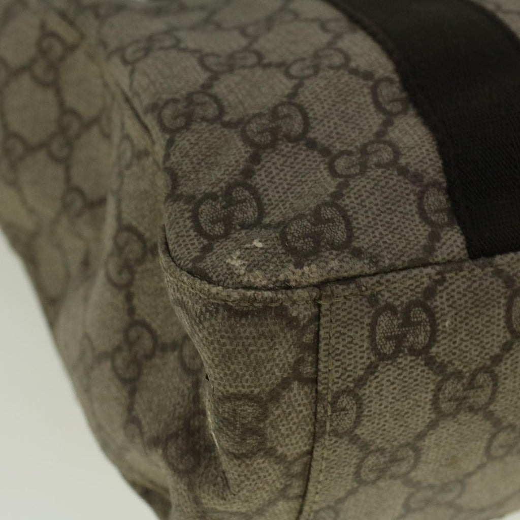 GUCCI GG Canvas Hand Bag Coated Canvas Beige 141976 th4296