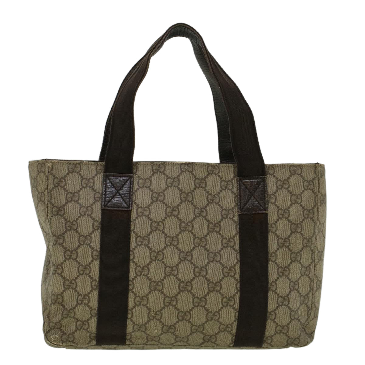GUCCI GG Canvas Hand Bag Coated Canvas Beige 141976 th4296