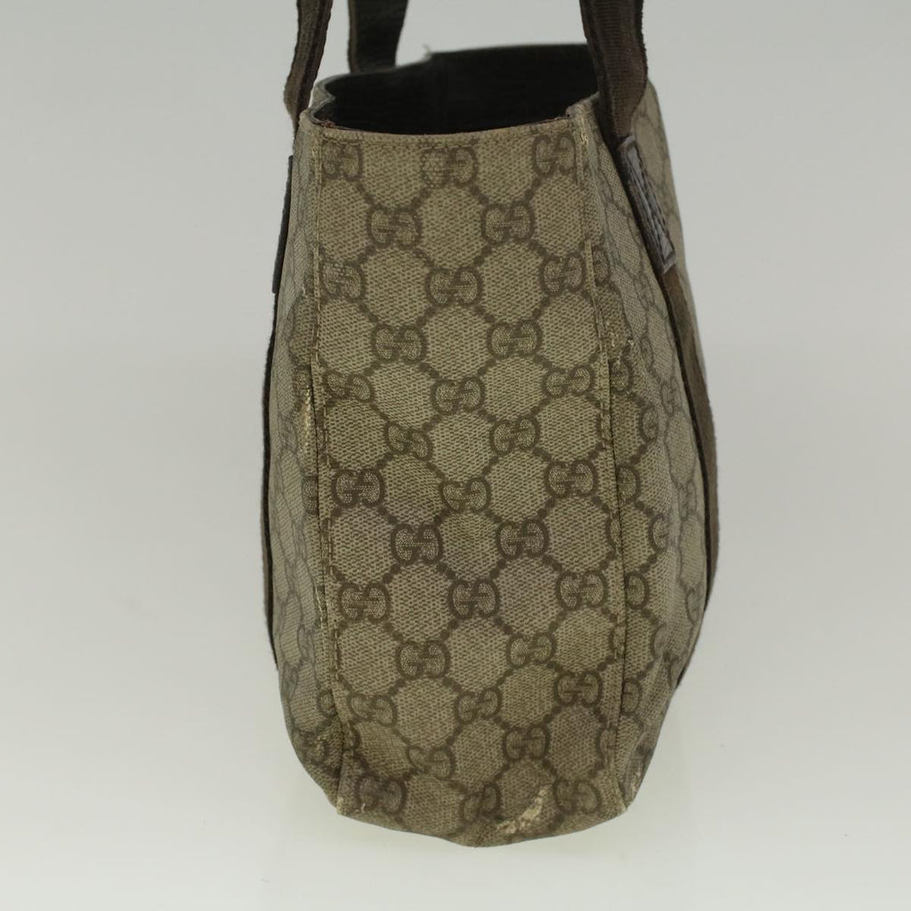 GUCCI GG Canvas Hand Bag Coated Canvas Beige 141976 th4296