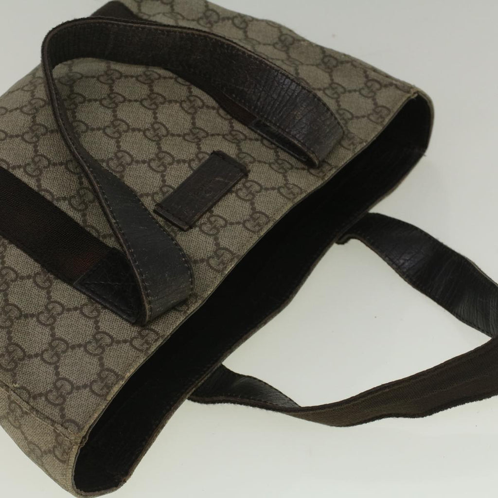 GUCCI GG Canvas Hand Bag Coated Canvas Beige 141976 th4296