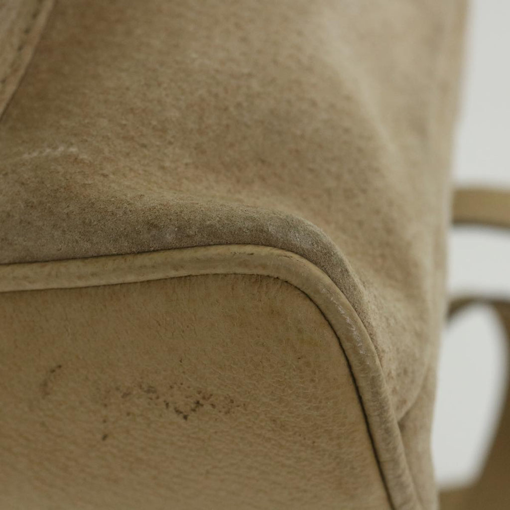 GUCCI Bamboo Backpack Suede Beige th4299