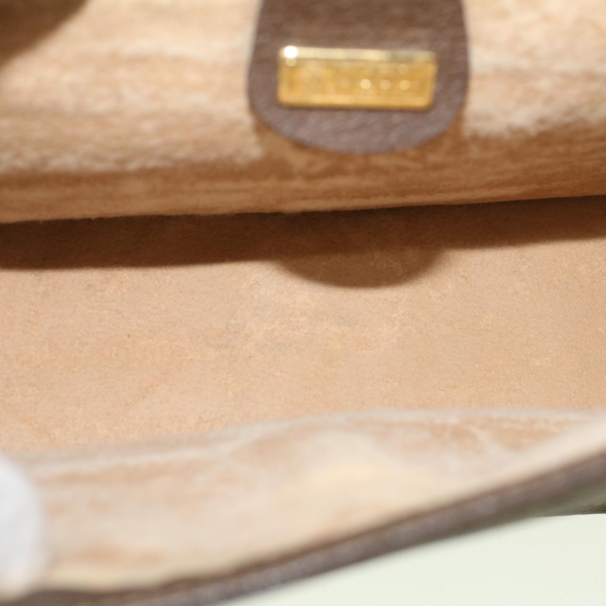 GUCCI GG Canvas Web Sherry Line Shoulder Bag PVC Leather Beige Green th4302
