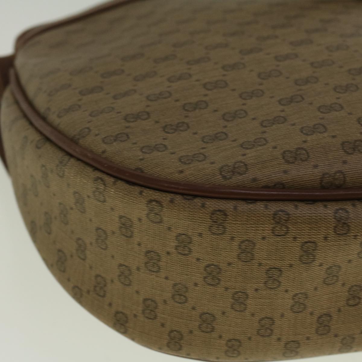 GUCCI Micro GG Canvas Shoulder Bag PVC Leather Beige 007 87 0018 th4310