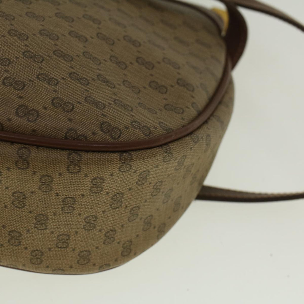 GUCCI Micro GG Canvas Shoulder Bag PVC Leather Beige 007 87 0018 th4310