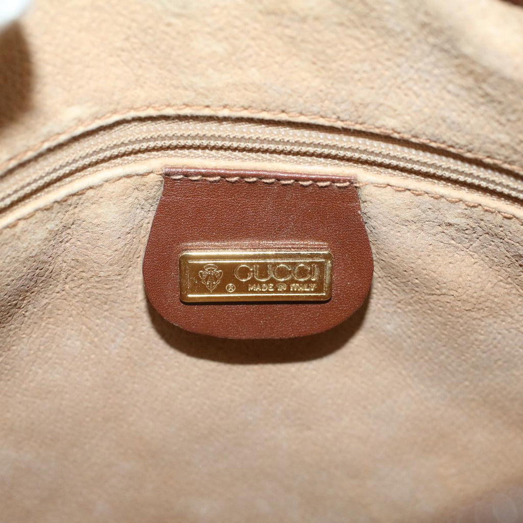 GUCCI Micro GG Canvas Shoulder Bag PVC Leather Beige 007 87 0018 th4310