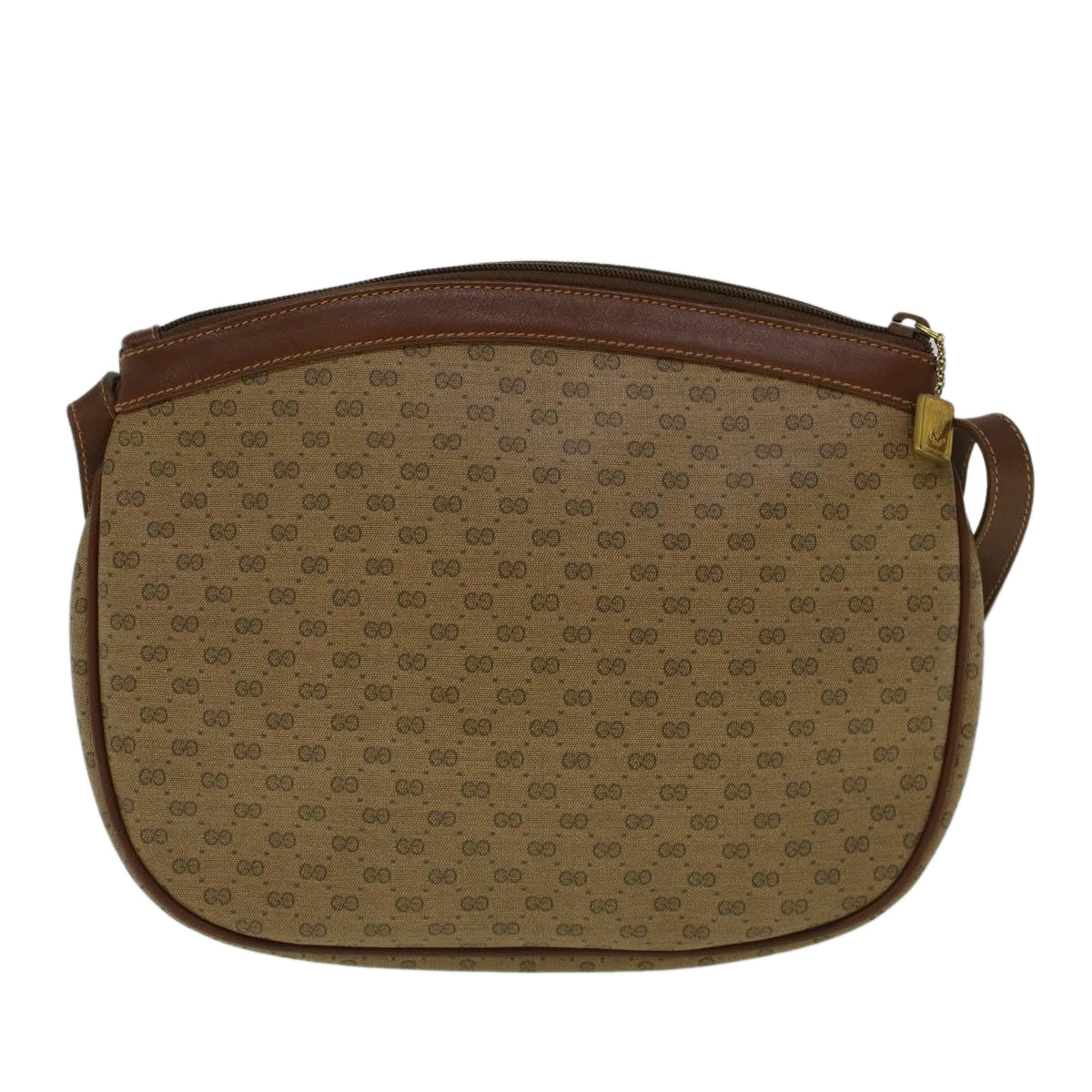GUCCI Micro GG Canvas Shoulder Bag PVC Leather Beige 007 87 0018 th4310