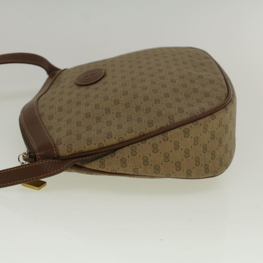 GUCCI Micro GG Canvas Shoulder Bag PVC Leather Beige 007 87 0018 th4310