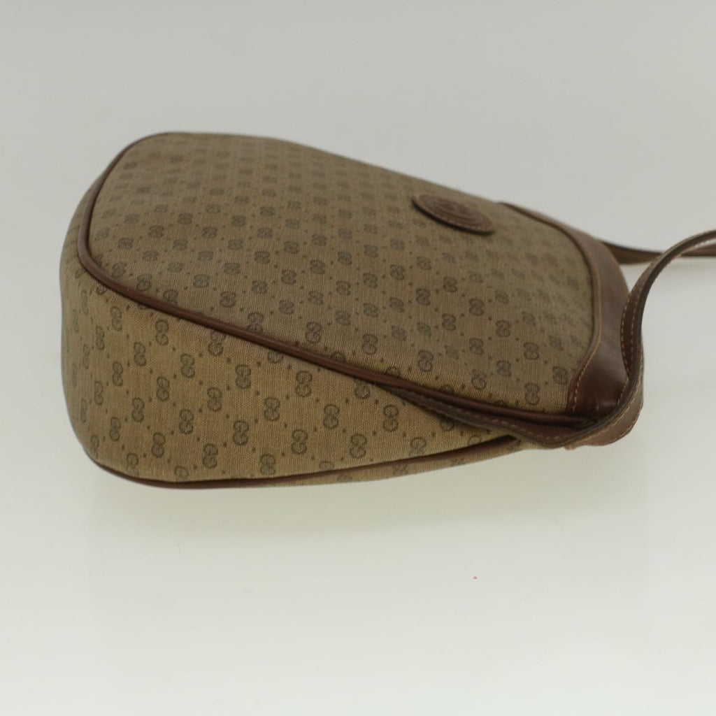 GUCCI Micro GG Canvas Shoulder Bag PVC Leather Beige 007 87 0018 th4310