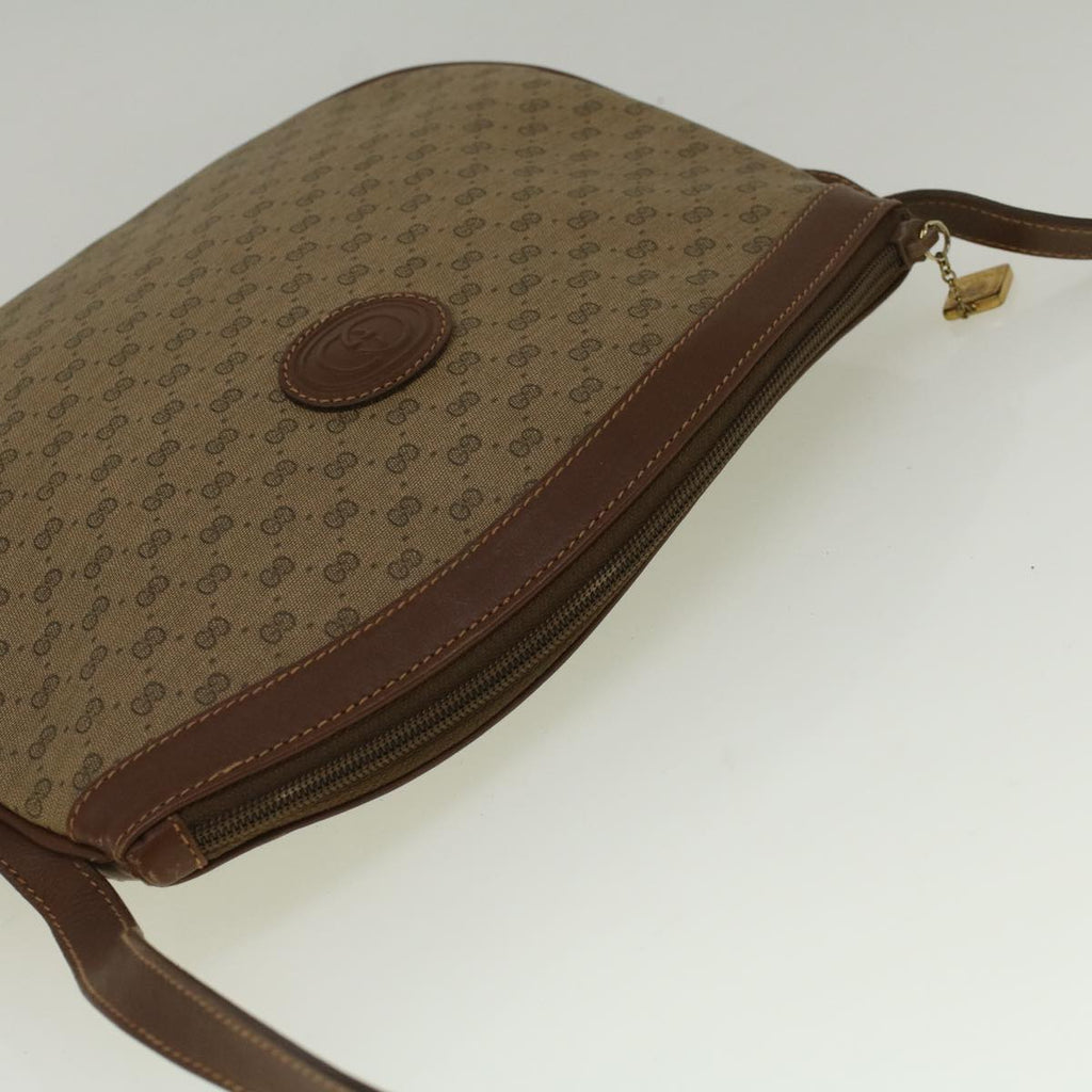 GUCCI Micro GG Canvas Shoulder Bag PVC Leather Beige 007 87 0018 th4310