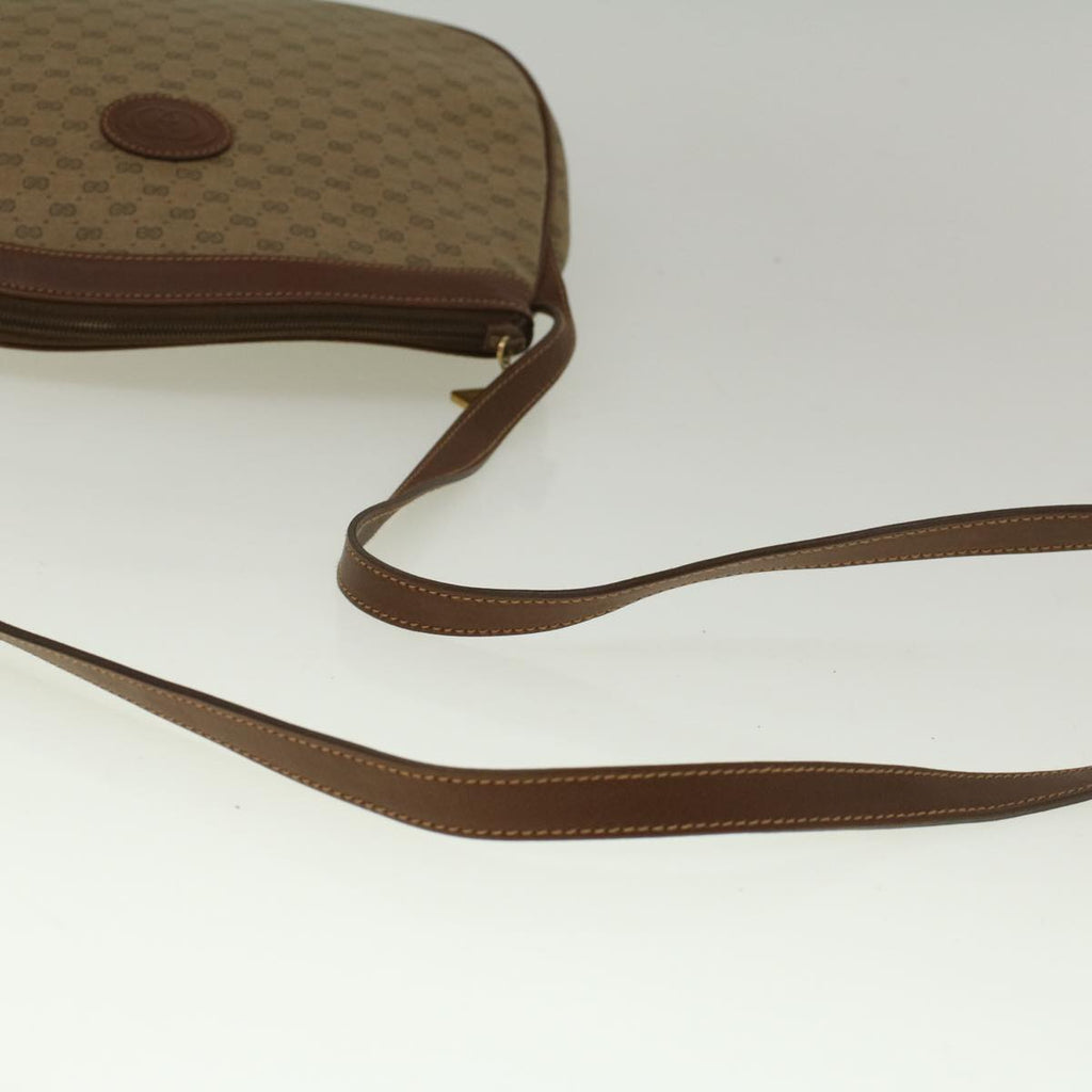GUCCI Micro GG Canvas Shoulder Bag PVC Leather Beige 007 87 0018 th4310