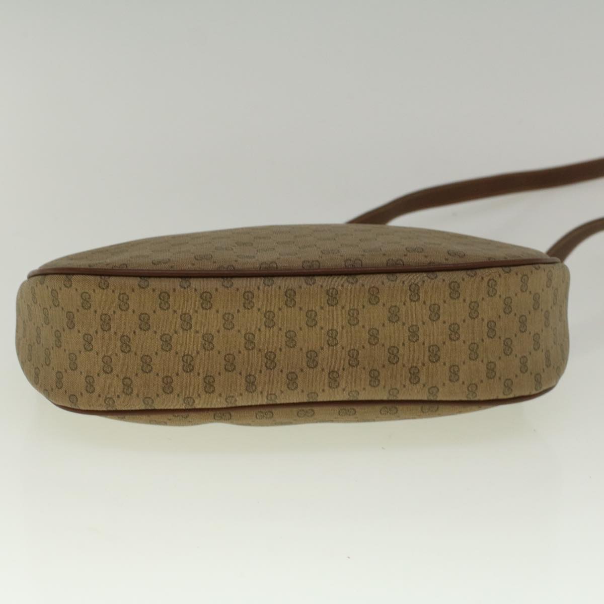 GUCCI Micro GG Canvas Shoulder Bag PVC Leather Beige 007 87 0018 th4310